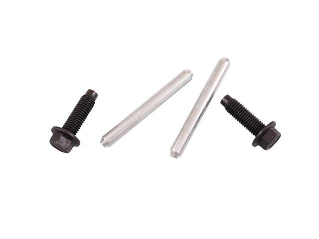 Mounting Kit, Fuel Tank Retaining Strap, Incl (2) Oe Style Bolts, Phosphate Coated, (2) Correct Style Roll / Dowel Pin, 1 Kit Req Per Car