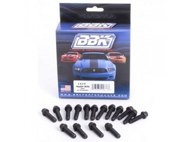 Bolt Kit, Header, Bbk Performance, Black Oxide Finish, M8 X 1.25 X 30mm, Incl (16) Bolts, Direct Replacement For Bbk Headers To Head Flange Bolts