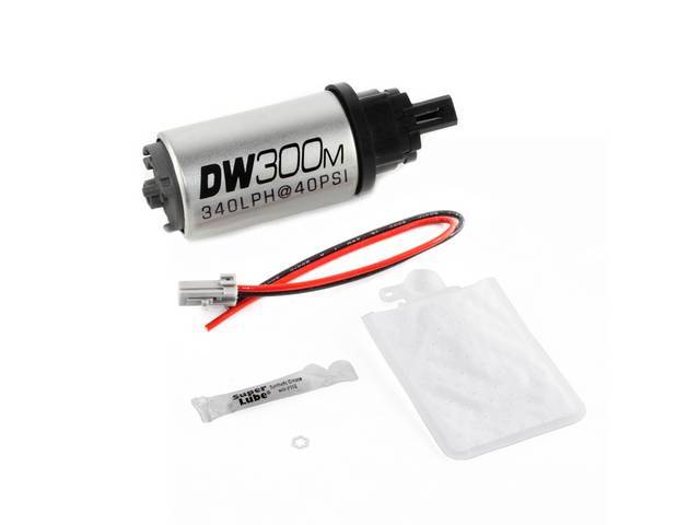Pump, Fuel, Deatschwerks, 340 Lph Hi Pressure Style, Dw300, Incl Pump And Install Kit, Features Stock Inlet And Outlet Size, Fits In Stock Hanger Assy, Designed To Work With Ethanol Style Fuels
