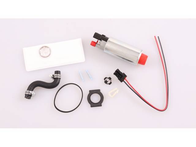 Pump And Installation Kit, Fuel, Walbro, 255 Lph Style, Incl Pump Gss307, Filter And Installation Kit, Features Stock Inlet And Outlet Size, Fits In Stock Hanger Assy See M-9a406-2cg For Hi Pressure Unit