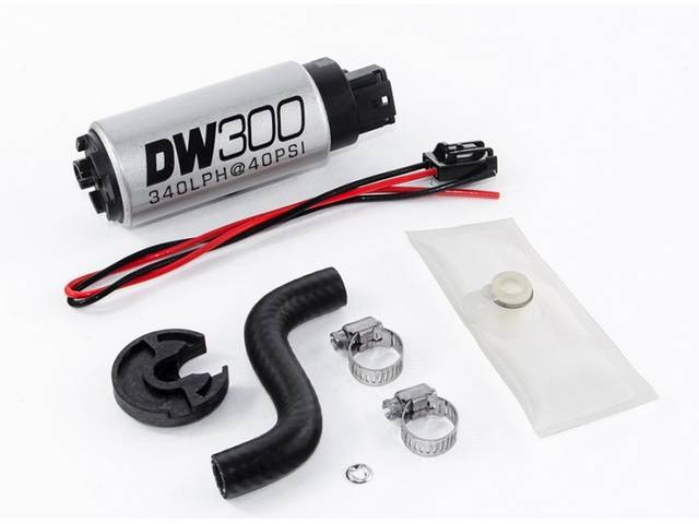 Pump, Fuel, Deatschwerks, 340 Lph Hi Pressure Style, Dw300, Incl Pump And Install Kit, Features Stock Inlet And Outlet Size, Fits In Stock Hanger Assy, Designed To Work With Ethanol Style Fuels