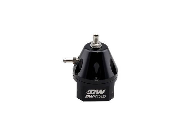 Regulator Assy, Adjustable Fuel Pressure, Universal Style, Deatschwerks, Black Anodized, Incl Mounting Bracket, Features (2) -6 Inlet And Outlet Ports, (1) -6 Return Port, Efi Bypass Style, Designed To Handle 500plh Of Flow