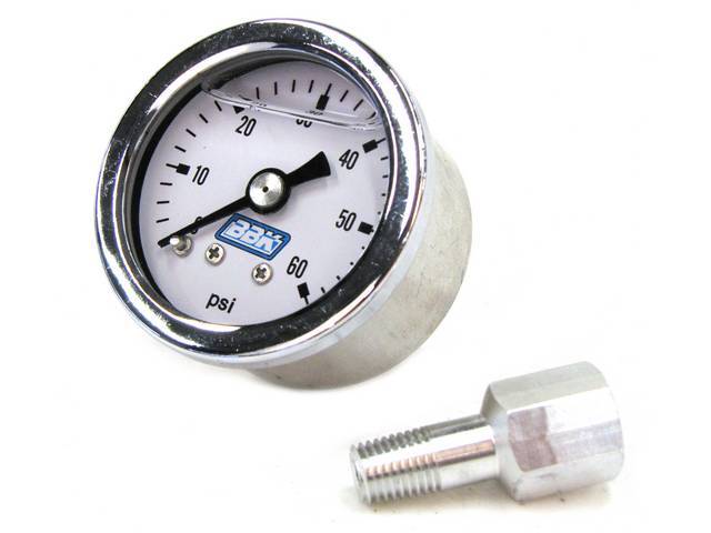 Gauge, Mechanical Fuel Pressure, Bbk Performance, Designed To Work With Stock Style Fuel Rails, 0-60 Psi Gauge, Repro