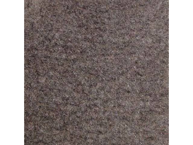Carpet, Standard Cut Pile Nylon, Molded, Smoke Gray, Incl Complete Passenger Area Only, Jute Padding, Correct Heal Pad, Repro