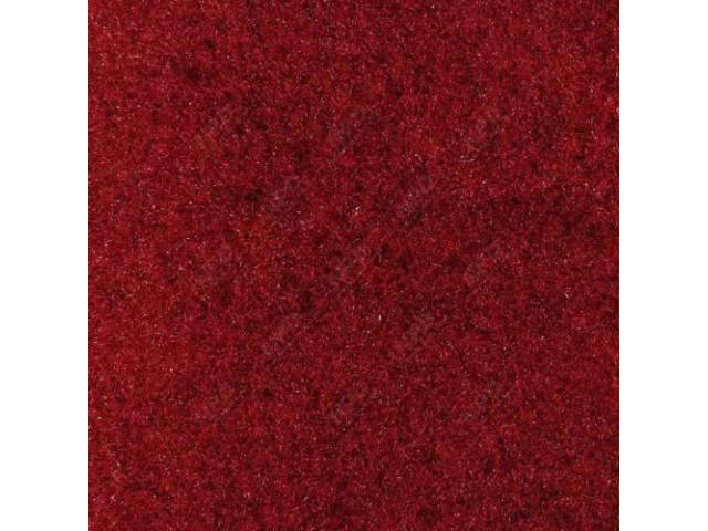 Carpet, Standard Cut Pile Nylon, Molded, Medium Red,