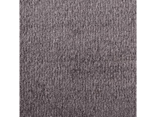 Carpet, Standard Cut Pile Nylon, Molded, Medium Gray, Incl Complete Passenger Area Only, Jute Padding, Correct Heal Pad, Repro