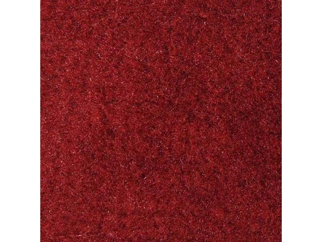 Floor Mats, Carpet, Cut Pile Nylon, Scarlet Red, W/ Silver *Cobra * Text, Repro, Nibbed Backing For Non-Slip Design 