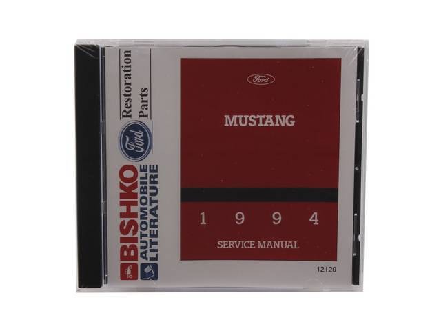 Shop Manual On Cd, 1994 Mustang, Note That Shop Manuals May Incl Other Ford, Lincoln And Mercury Car Models