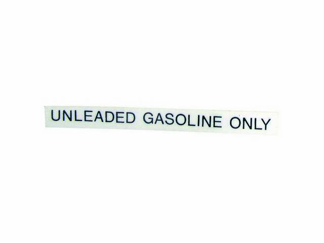 Decal, Gasoline Only, Black, 5 Inches, Straight, *Unleaded Gasoline Only*, Repro