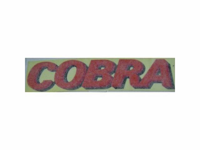 Decal, Cobra Door, Orange, Repro