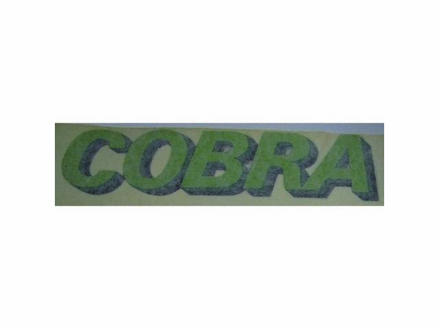 Decal, Cobra Door, Green, Repro