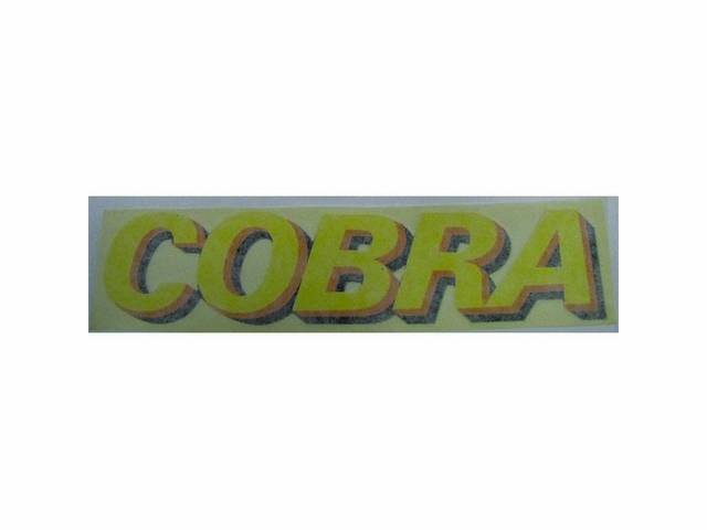 Decal, Cobra Door, Yellow, Repro
