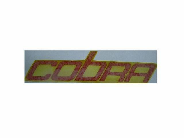 Decal, Deck Lid, *Cobra*, Red Lettering, Repro, 