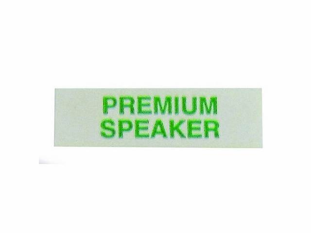 Decal, Premium Speaker, Repro