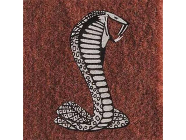 Carpet, Rear Hatch Area, Cut Pile, Vaquero, W/ * Cobra Snake * Logo  Incl 1 Piece Rear Seat Carpet, Repro