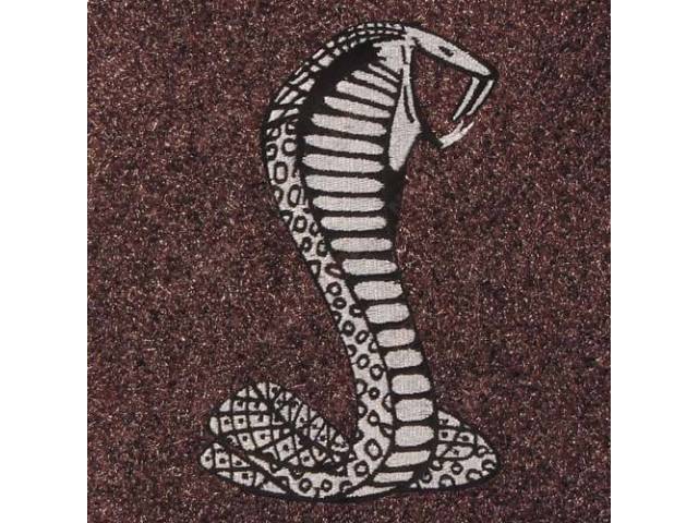 Carpet, Rear Hatch Area, Cut Pile, Walnut, W/ * Cobra Snake * Logo,  Incl 1 Piece Rear Seat Carpet, Repro