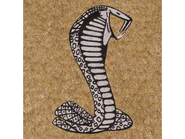 Carpet, Rear Hatch Area, Cut Pile, Desert Tan, W/ * Cobra Snake * Logo, Incl 2 Piece Rear Seat Carpet, Repro