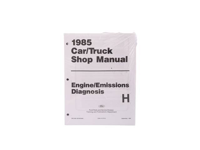 Emissions Diagnosis Service Manual, 1985 Mustang
