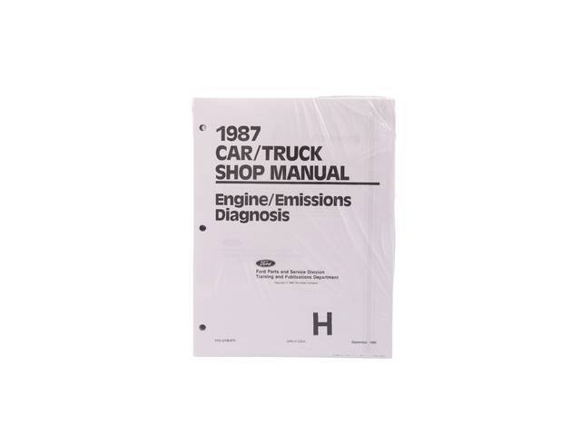 Emissions Diagnosis Service Manual, 1987 Mustang