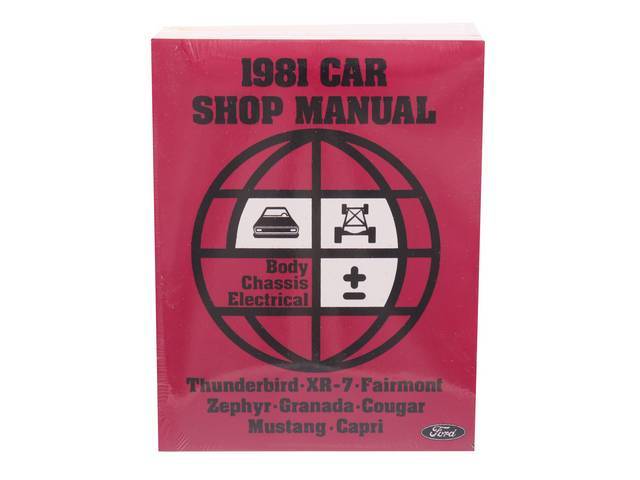 Shop Manual, Reprint Of Original, 1981 Mustang, Note That Shop Manuals May Incl Other Ford, Lincoln And Mercury Car Models