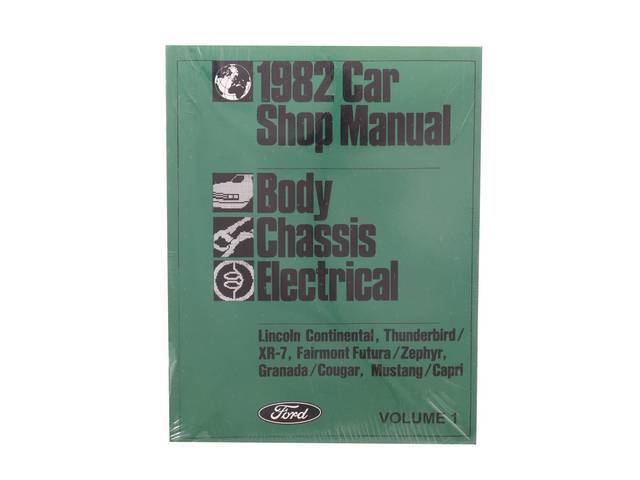 Shop Manual, Reprint Of Original, 1982 Mustang, Note That Shop Manuals May Incl Other Ford, Lincoln And Mercury Car Models