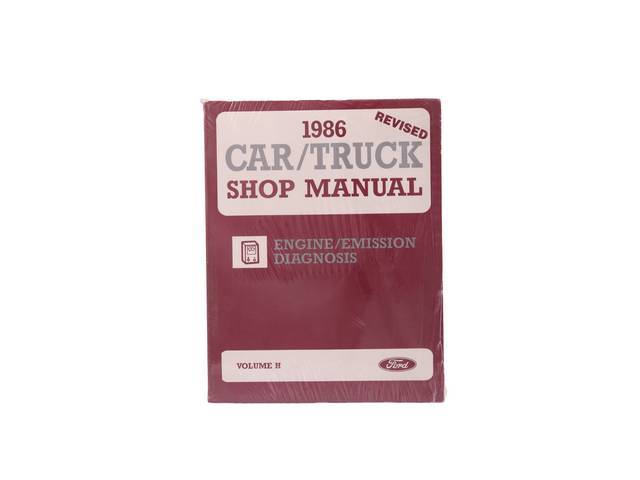 Electrical / Troubleshooting Service Manual, Reprint Of Original, 1986 Mustang, Also Known As The Evtm Supplement, Note May Incl Other Ford, Lincoln And Mercury Models 