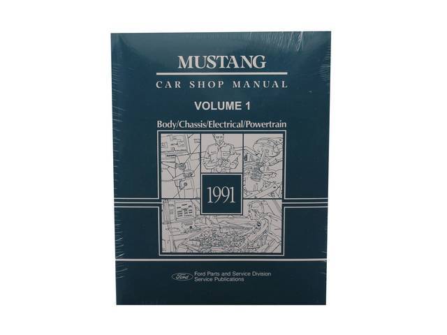 Shop Manual, Reprint Of Original, 1991 Mustang, Note That Shop Manuals May Incl Other Ford, Lincoln And Mercury Car Models
