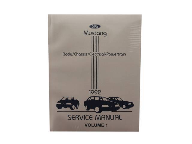 Shop Manual, Reprint Of Original, 1992 Mustang, Note That Shop Manuals May Incl Other Ford, Lincoln And Mercury Car Models