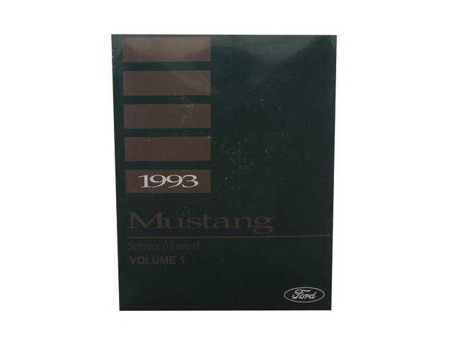 Shop Manual, Reprint Of Original, 1993 Mustang, Note That Shop Manuals May Incl Other Ford, Lincoln And Mercury Car Models