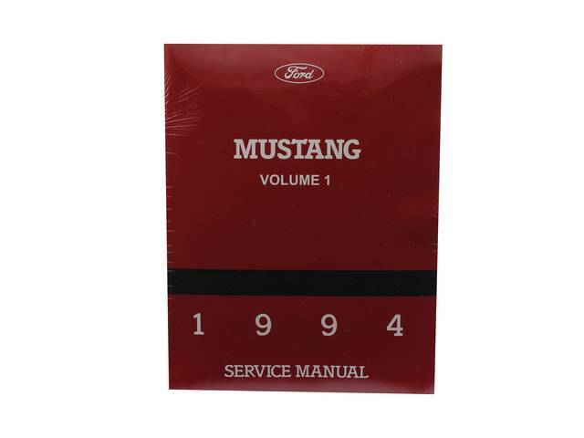 Shop Manual, Reprint Of Original, 1994 Mustang, Note That Shop Manuals May Incl Other Ford, Lincoln And Mercury Car Models