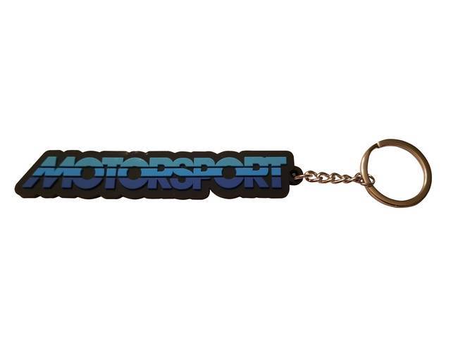 Black with Tricolor Blue Logo MOTORSPORT Key Chain