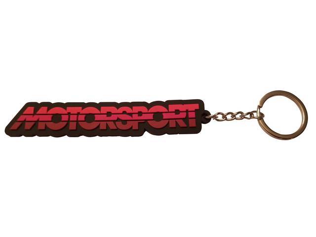 Black with Tricolor Red Logo MOTORSPORT Key Chain