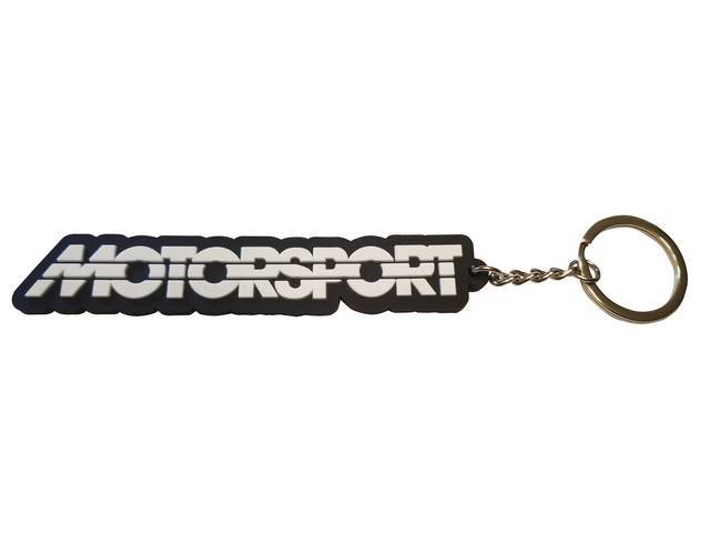 Black with White Logo MOTORSPORT Key Chain