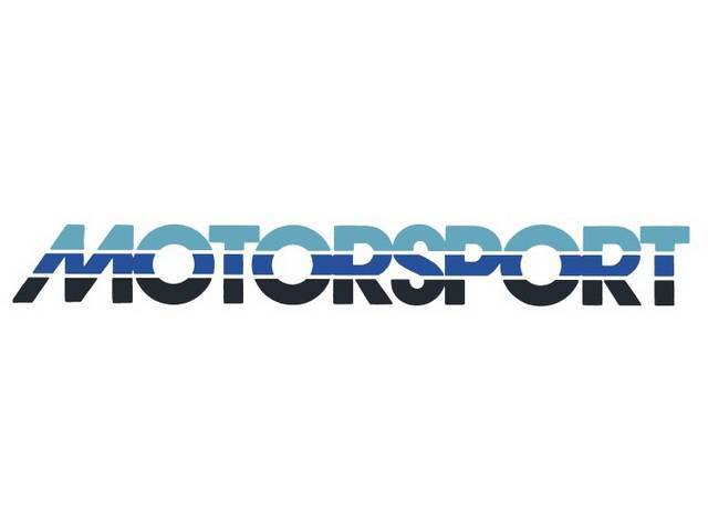 Tricolor Blue Early Style MOTORSPORT Windshield Banner Decal