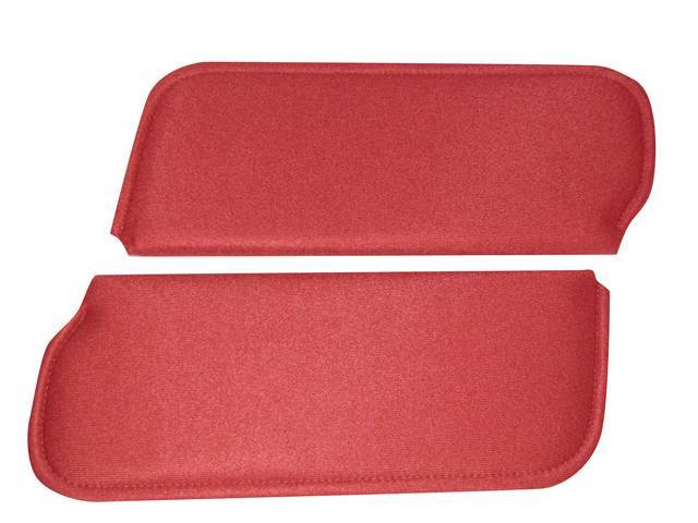 Sunvisor Set, Medium Red, Cloth, Incl Map Strap, Repro
