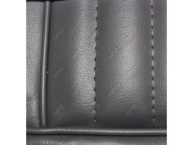 Upholstery Set, High Back Buckets, Vinyl, Charcoal Gray, W/ Interior Trim Id Code *Aa*, Headrest Are Not Use On These Models 