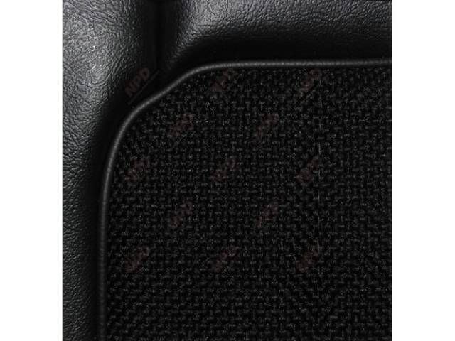 Upholstery Set, Low Back Buckets, Cloth, Black, W/ Interior Trim Id Code *Da*, *Pa*, Incl Headrest Covers