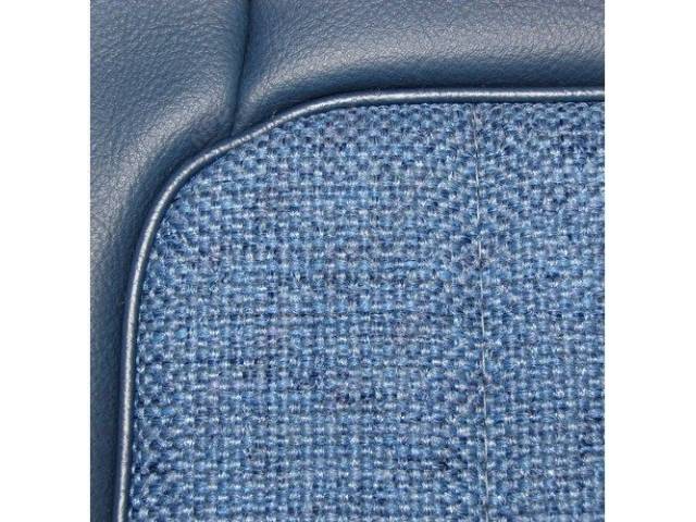 Upholstery Set, Low Back Buckets, Cloth, Wedgewood Blue, W/ Interior Trim Id Code *Db*, *Pb*, Incl Headrest Covers