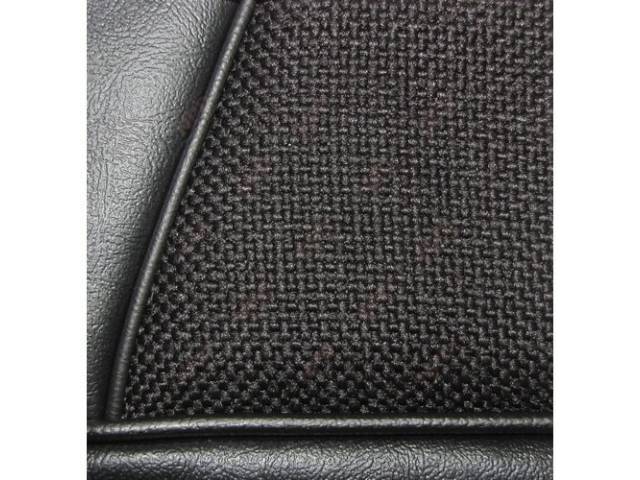 Upholstery Set, Low Back Buckets, Cloth, Black, W/ Interior Trim Id Code *Fa*, *Da*, Incl Headrest Covers