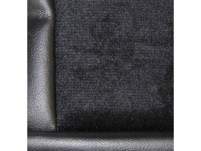 Upholstery Set, Low Back Buckets, Cloth, Black, W/ Interior Trim Id Code *Fa*, Incl Headrest Covers