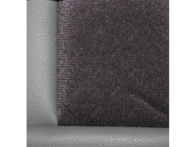 Upholstery Set, Low Back Buckets, Cloth, Charcoal Gray, W/ Interior Trim Id Code *Fa*, Incl Headrest Covers