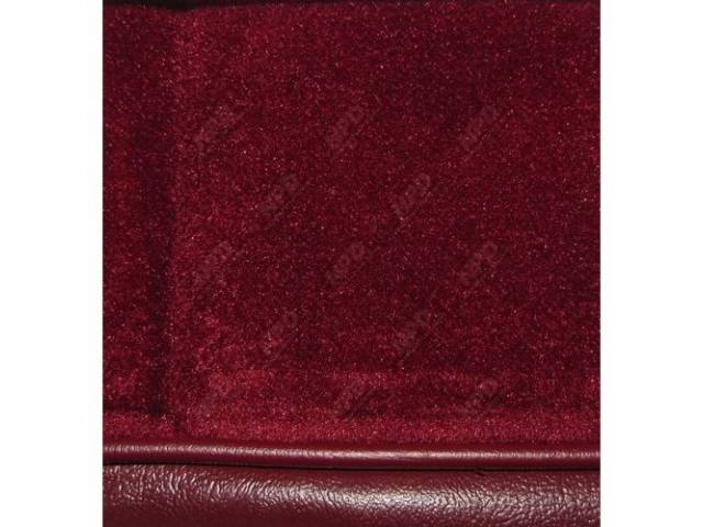 Upholstery Set, Low Back Buckets, Cloth, Canyon Red, W/ Interior Trim Id Code *Fd*, Incl Headrest Covers