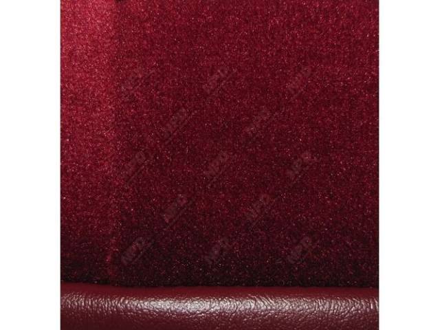 Upholstery Set, Low Back Buckets, Cloth, Ruby Red, W/ Interior Trim Id Code *Fr*, Include Headrest Covers