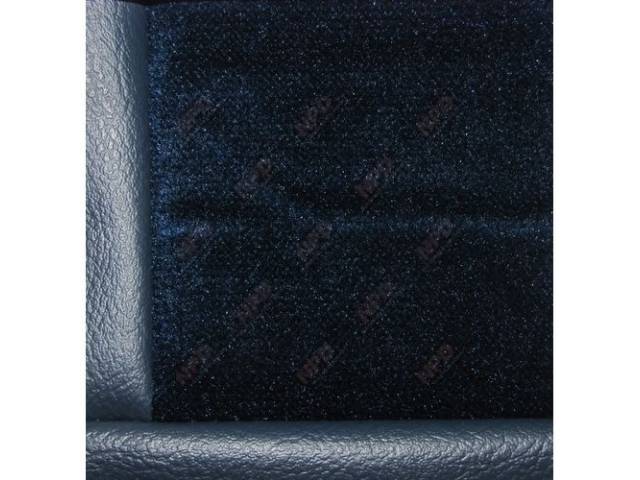 Upholstery Set, Low Back Buckets, Cloth, Royal / Lapis Blue, W/ Interior Trim Id Code *Fv*, Include Headrest Covers