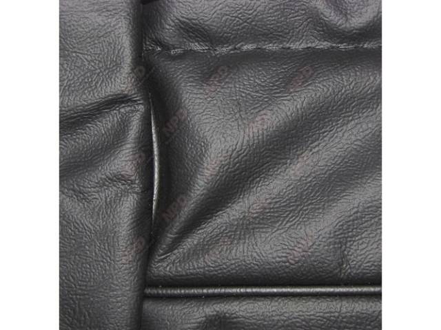 Upholstery Set, Low Back Buckets, Leather, Black, W/ Interior Trim Id Code *Ea*, *Qa*, Incl Headrest Covers