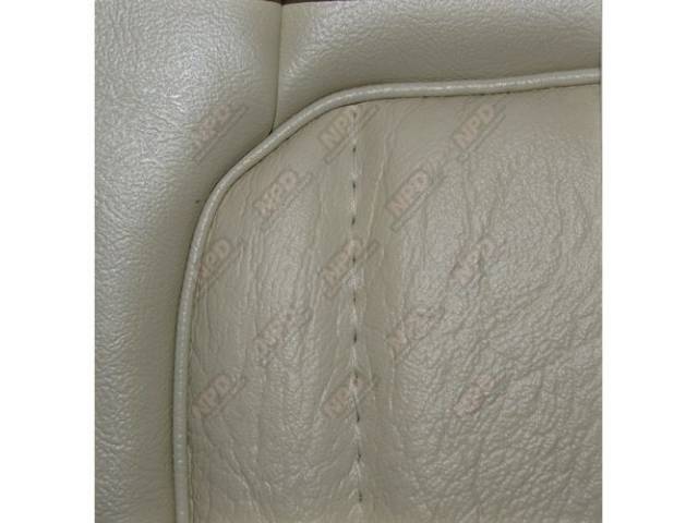 Upholstery Set, Low Back Buckets, Vinyl, White, W/ Interior Trim Id Code *Sw*, *Sn*, *Sq*, *S2*, *S9*, Incl Headrest Covers