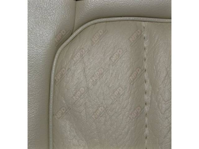 Upholstery Set, Low Back Buckets, Vinyl, White, W/ Interior Trim Id Code *Sw*, *Sn*, *Sq*, *S2*, *S9*, Incl Headrest Covers