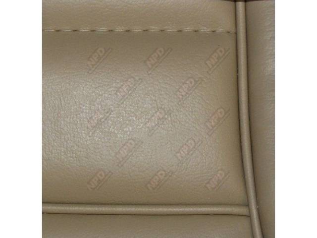 Upholstery Set, Low Back Buckets, Vinyl, Sand Beige, W/ Interior Trim Id Code *Cy*, Incl Headrest Covers
