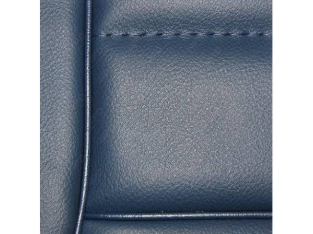 Upholstery Set, Low Back Buckets, Vinyl, Crystal Blue, W/ Interior Trim Id Code *Bb*, Incl Headrest Covers