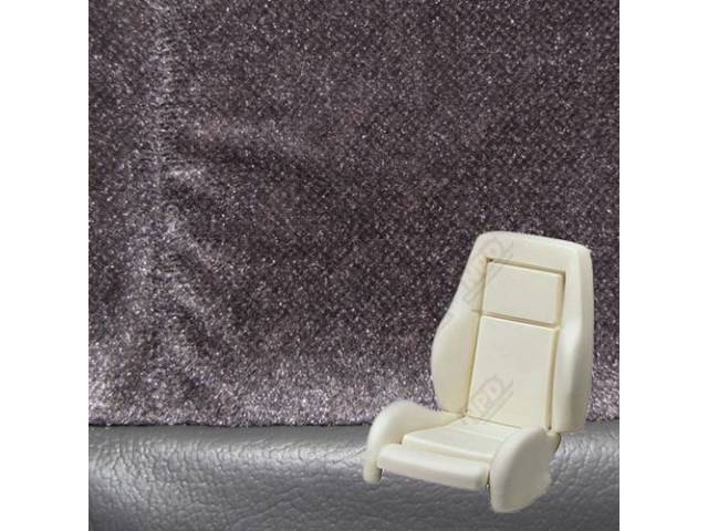 Upholstery And Seat Foam Set, Sport Seat Conversion, Cloth, Charcoal Gray, W/ Knee Bolster, W/ Interior Trim Id Code *Pa*, Does Not Include Headrest